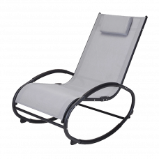 Кресло-качалка серый 114х62х92см металл 