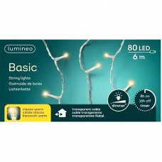 Гирлянда электрическая 80LED 6м теплый