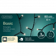 Гирлянда электрическая 80 LED 6м тепло-белый