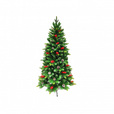 Елка искусственная с ягодами и шишками 150см