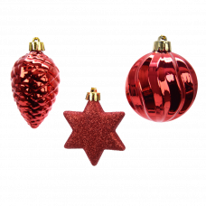Украшения елочные 6см 3шт