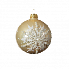 Украшения елочные Шары 8см 1шт. ivory