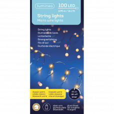 Гирлянда 100LED 4.95м теплый