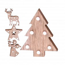 Декор новогодний Led Christmas 13x10см 4 модели 