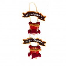 Украшение подвесное Merry Christmas Santa 19х38см