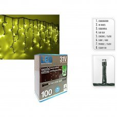 Ghirlanda turturi 100Led 285cm alb-cald