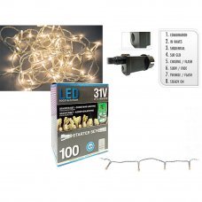 Гирлянда 100Led 750см тепло-белый