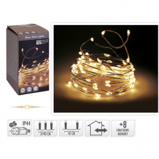 Гирлянда 320LED 3190см тепло-белый 8 режимов 