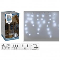 Гирлянда сосульки 180Led 350см белый