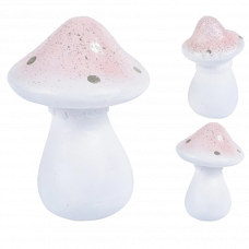 Декоративная фигурка Гриб мухомор блестящий 12см