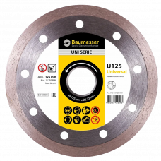 Диск алмазный сплошной 125x22.23мм Baumesser Universal