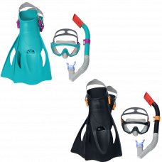 Набор для плавания (ласты, маска, трубка) 2цвета 7+