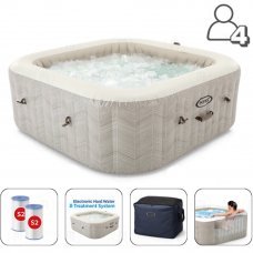 Джакузи СПА надувной Chevron Deluxe 173x173x71см 795л 4-х местный