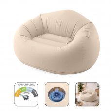 Кресло надувное велюр 137x127x74см Beanless Bag