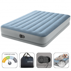 Матрас надувной Velur Mid-Rise Comfort 152x203x36см с портативным USB-насосом