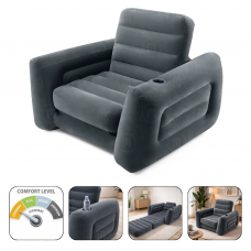 Кресло-кровать надувное велюр Sofa 117x224x66см