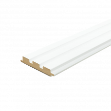 Панель декоративная гофрированная МДФ 18х121х2800мм LB-3771/2 Matt Soft Touch White-734