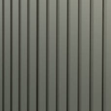 Панель декоративная гофрированная МДФ 18х121х2800мм LB-3771/2 Matt Soft Touch Storm Grey-726