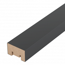 Рейки интерьерные МДФ Stella Milana De Luxe графит 30x18мм 2.7м 