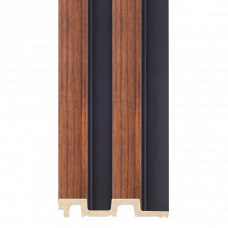 Панель декоративная гофрированная дюрополимер 20х120х2900мм AP001-26 орех