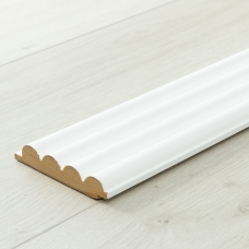 Панель декоративная гофрированная МДФ LB-2200/2 Matt Soft Touch White-734 18x100x2800мм