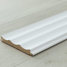 Панель декоративная гофрированная МДФ LB-2050/2 Mat Soft Touch White-734 18x140x2800мм