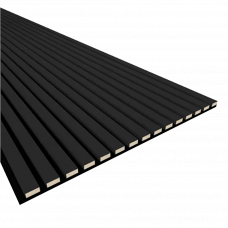 Панель декоративная гофрированная МДФ с изоляцией 12149 Stella Black Lead 600x2780мм