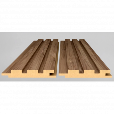 Панель декоративная гофрированная 16x100x2800мм LB-3771/1 MATT LIGHT WALNUT-239 (6шт)