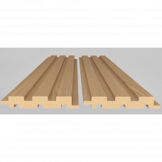 Панель декоративная гофрированная 16x100x2800мм LB-3671/1 MATT DELPHI OAK-3039 (6шт)