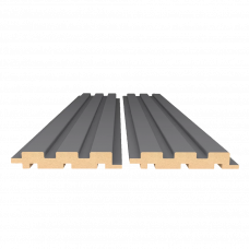 Панель декоративная гофрированная 16x100x2800мм LB-3671/1 MATT BUTE DEEP GREY-3085