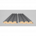 Панель декоративная гофрированная 16x100x2800мм LB-3671/1 MATT BUTE DARK GREY-3088 (6шт)