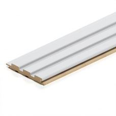 Панель декоративная гофрированная Stella White 119x2750мм