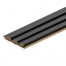 Панель декоративная гофрированная Stella De Luxe Black Lead 119x2750мм