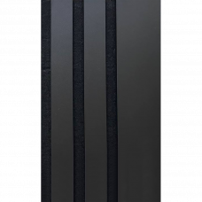 Панель декоративная гофрированная МДФ с изоляцией Stella Black Edition 600x2780мм