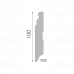 Плинтус МДФ Stella-100E 100х16мм 2м белый