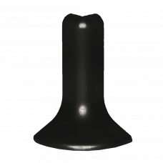 Угол внешний для плинтуса ПВХ Q63 черный 2шт.