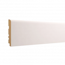 Плинтус напольный МДФ Gluhane Белый 80мм 2.44м