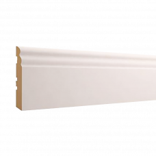 Плинтус напольный МДФ Mavera Белый 80мм 2.44м