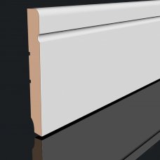 Плинтус напольный МДФ Pamukkale Белый 80мм 2.44м