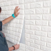 Панель самоклеющаяся под кирпич 70x75см белый