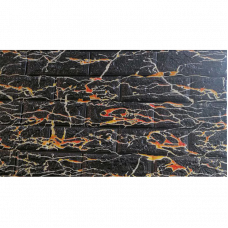 Панель самоклеющаяся под кирпич 70x75см черный и оранжевый 