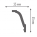 Плинтус потолочный IC35/55 SC K 2м