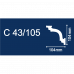 Плинтус потолочный C43/105 2м