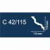 Плинтус потолочный C42/115 2м