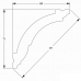Карниз потолочный из дюрополимера CX100 6.9x7.1см 2м 