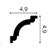 Карниз потолочный из дюрополимера CX124 4.9x4.9см 2м 