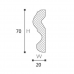 Плинтус потолочный NMC LX -70 70x20мм 2м