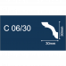 Плинтус потолочный C06/30 30х30мм 2м 