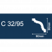 Плинтус потолочный C32/95 90х90мм 2м 