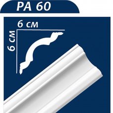 Плинтус потолочный 6х6см 2м PA-60